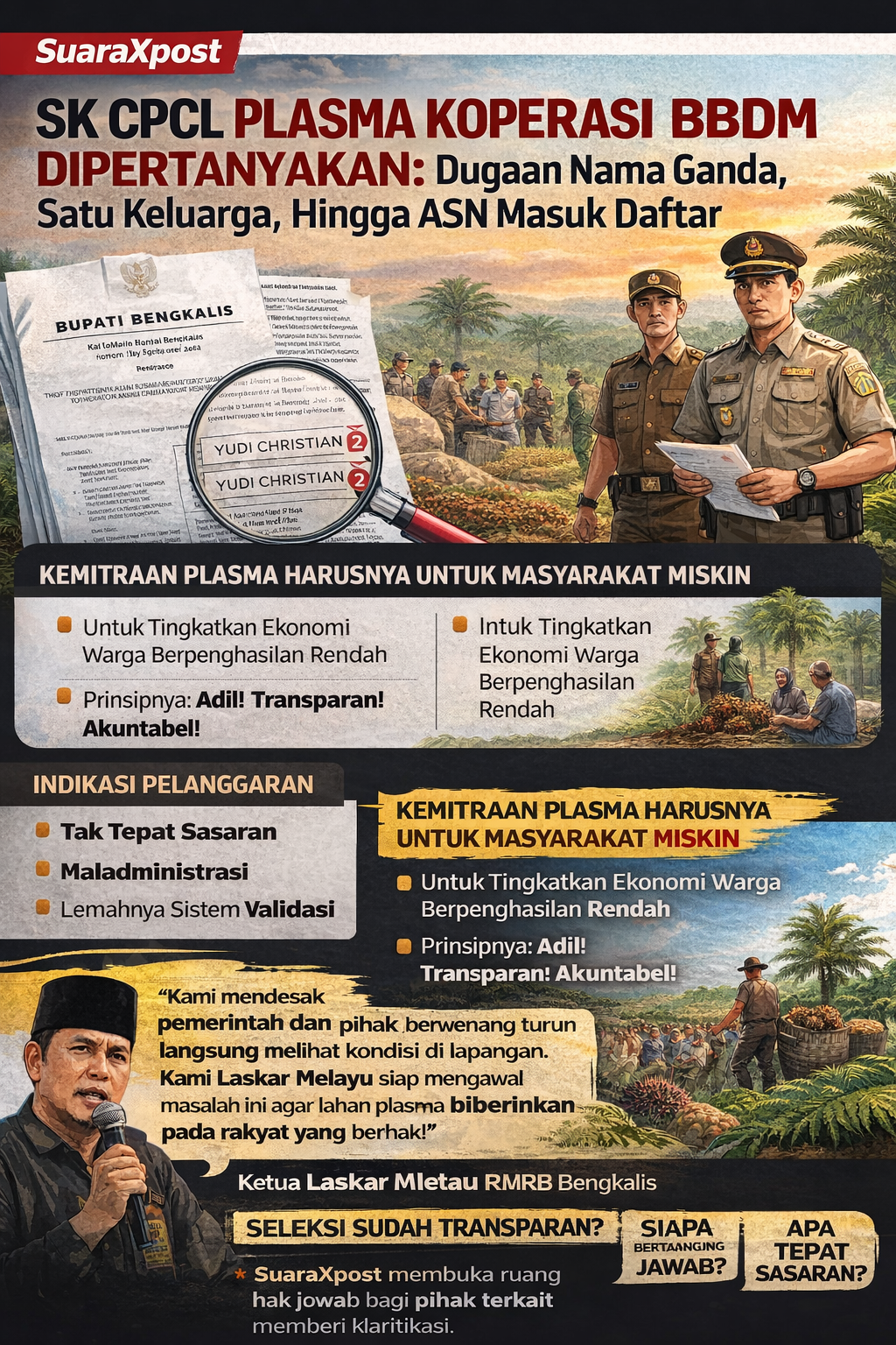 “SK CPCL Plasma Koperasi BBDM Dipertanyakan: Dugaan Nama Ganda, Satu Keluarga, Hingga ASN Masuk Daftar”