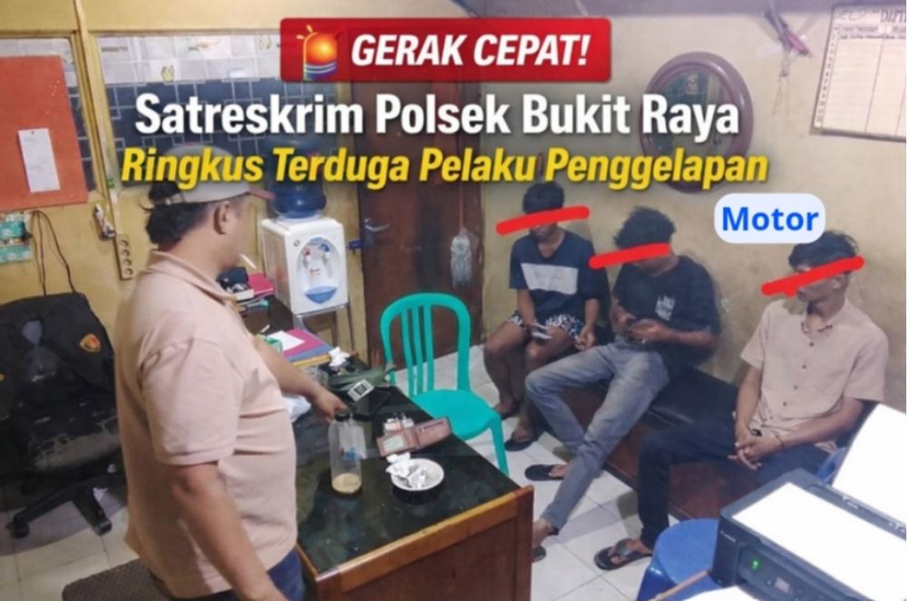 Satreskrim Polsek Bukit Raya Tunjukkan Ketegasan, Pelaku Penggelapan Motor Dibekuk
