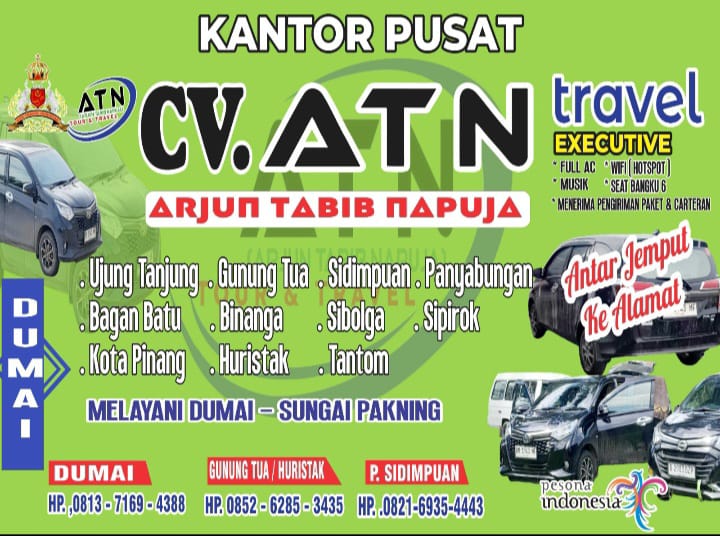 Pelayanan ATN Travel Mengutamakan Kepuasan Pelanggan dan Menjelajahi Daerah Pedalaman Rute Khusus Tujuan Dumai Huristak di Antar Sampai Alamat