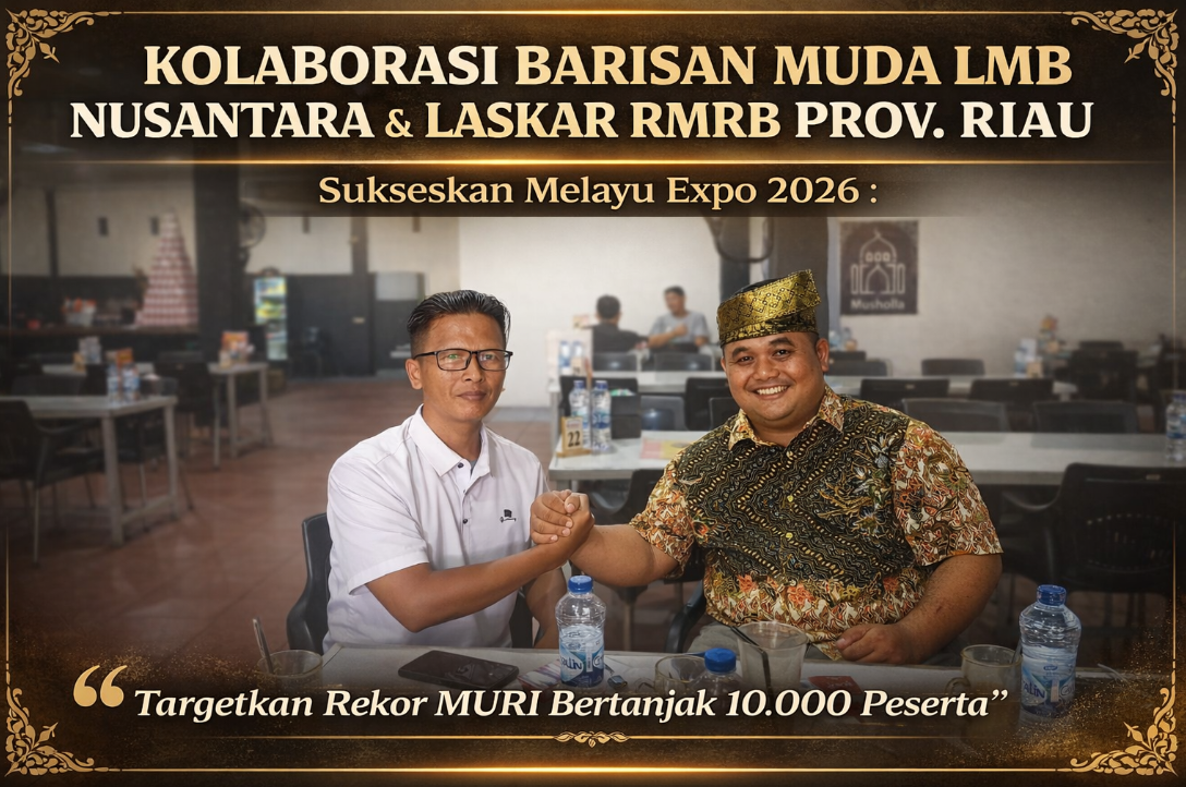 Kolabs Barisan Muda LMB Nusantara Bersama Laskar RMRB Sukseskan Melayu Expo Nusantara 2026, Ukir Rekor MURI Bertanjak 10.000 Peserta
