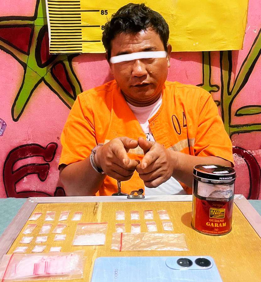 Bathin Solapan Diguncang! 22 Paket Sabu 8,40 Gram Diamankan, Pria 42 Tahun Dibekuk Polres Bengkalis