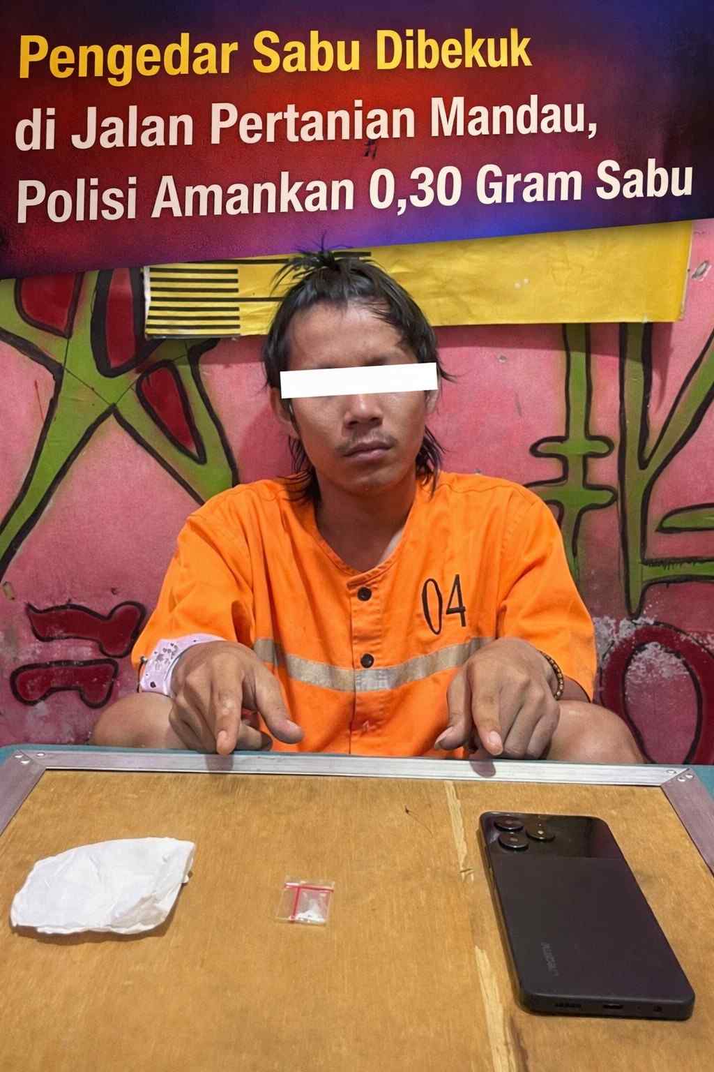Pengedar Sabu Dibekuk di Jalan Pertanian Mandau, Polisi Amankan 0,30 Gram Sabu