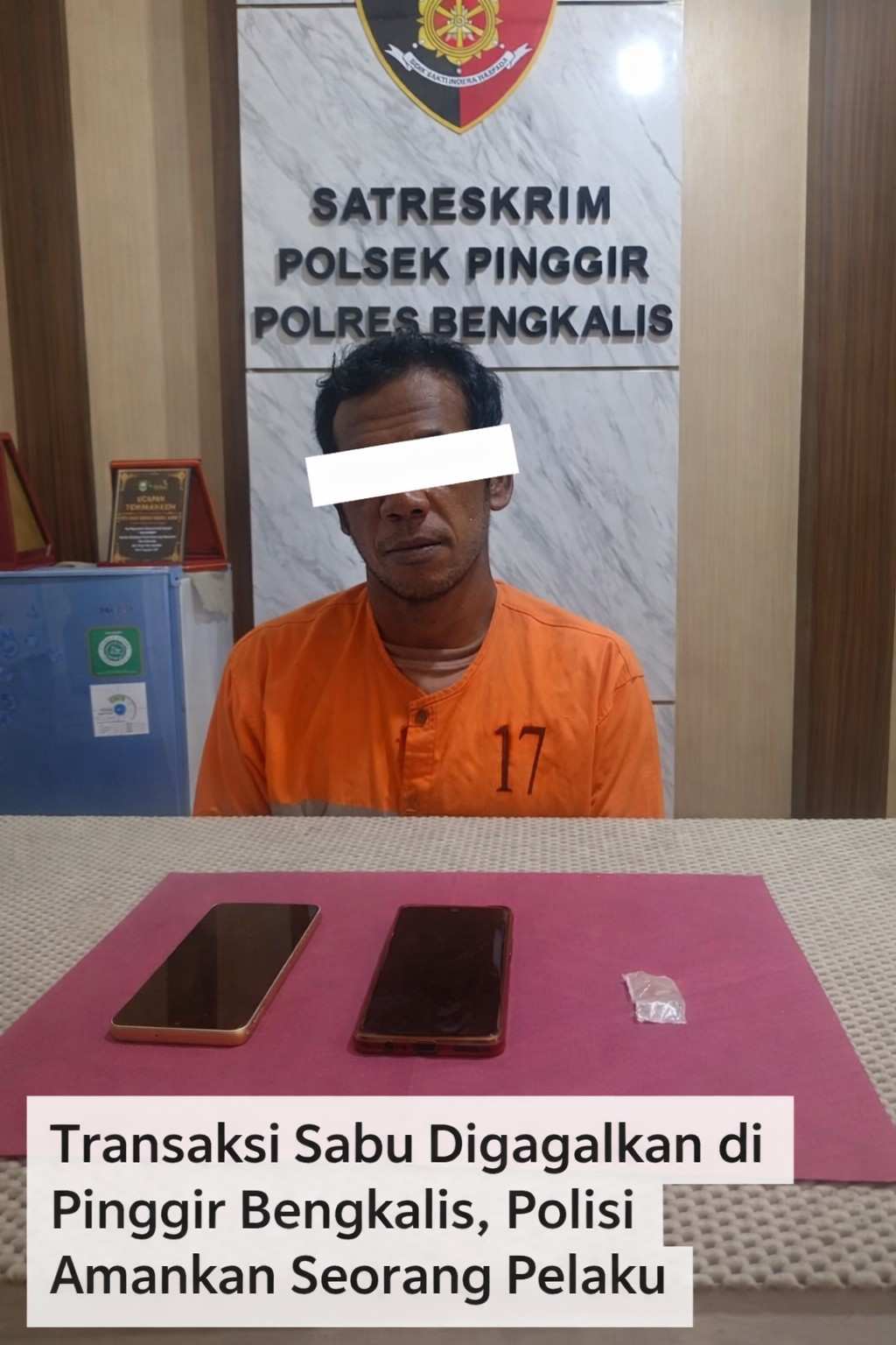 Transaksi Sabu Digagalkan di Pinggir Bengkalis, Polisi Amankan Seorang Pelaku