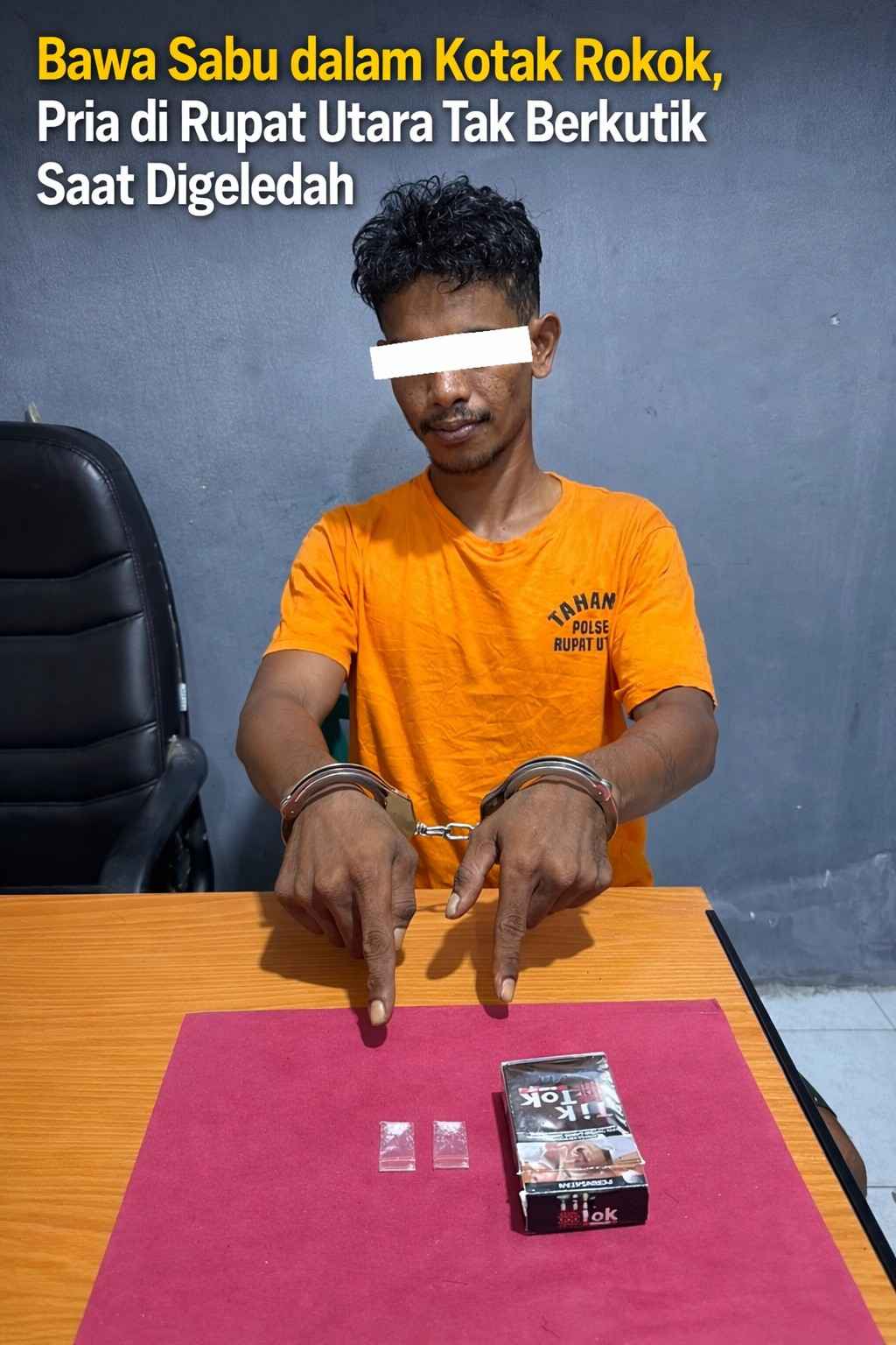 Bawa Sabu dalam Kotak Rokok, Pria di Rupat Utara Tak Berkutik Saat Digeledah