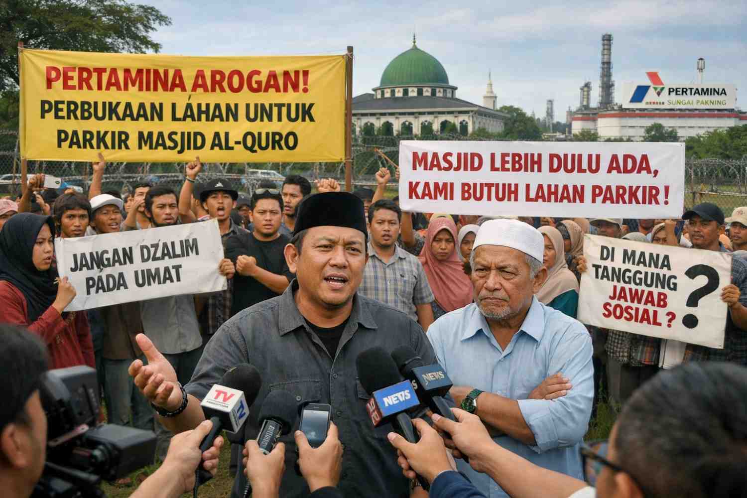 “Lahan Bisa untuk Pasar Malam, Tapi Tidak untuk Masjid? Pertamina Dipertanyakan”