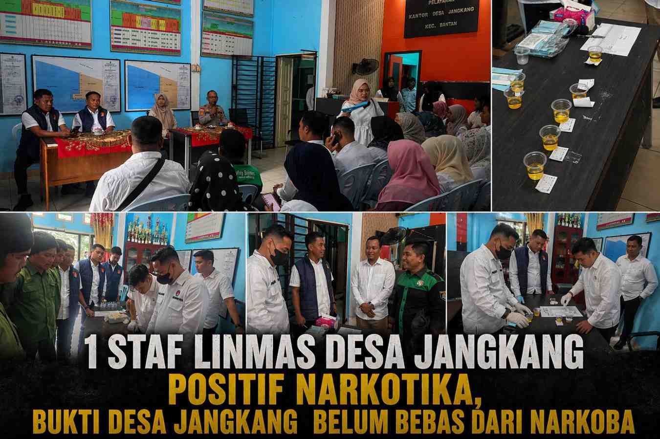 “1 Staf Linmas Desa Jangkang Positif Narkotika, Bukti Desa Jangkang Belum Bebas dari Narkoba”