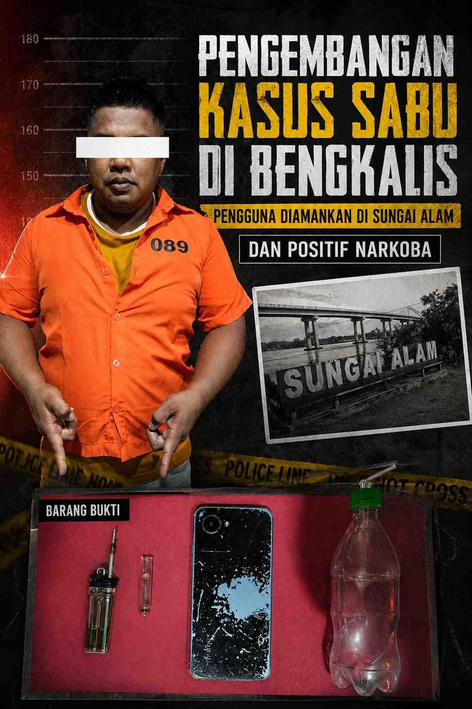 Pengembangan Kasus Sabu di Bengkalis, Pengguna Diamankan di Sungai Alam dan Positif Narkoba