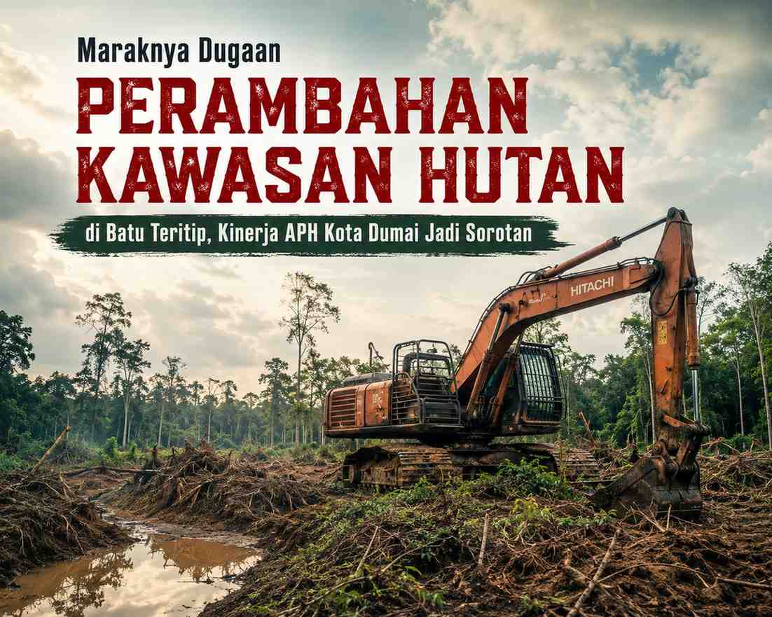 Maraknya Dugaan Perambahan Kawasan Hutan di Batu Teritip, Kinerja APH Kota Dumai Jadi Sorotan