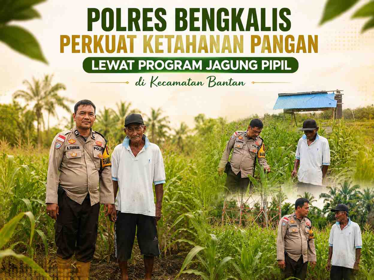Polres Bengkalis Perkuat Ketahanan Pangan Lewat Program Jagung Pipil di Kecamatan Bantan