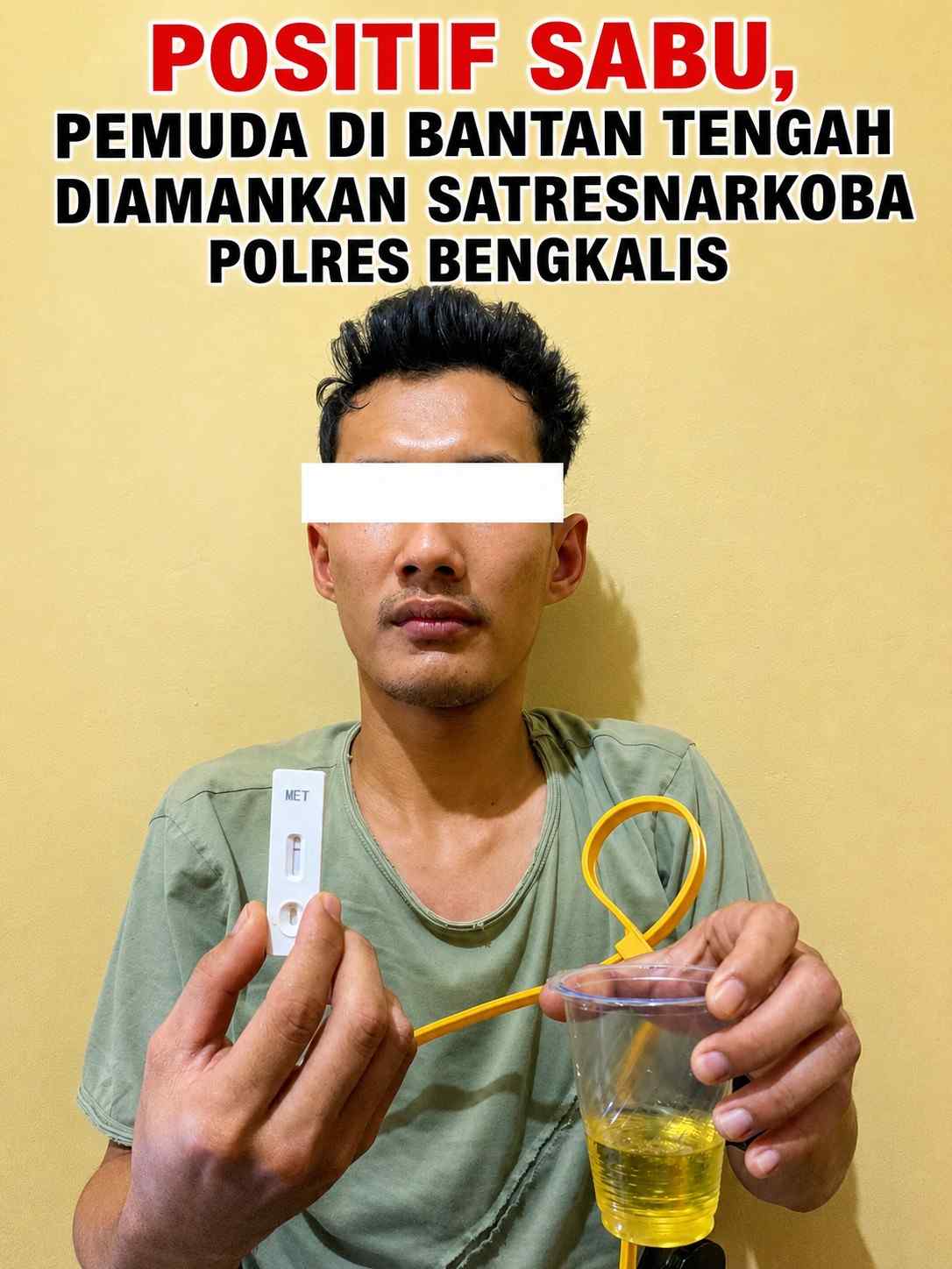 Positif Sabu, Pemuda di Bantan Tengah Diamankan Satresnarkoba Polres Bengkalis