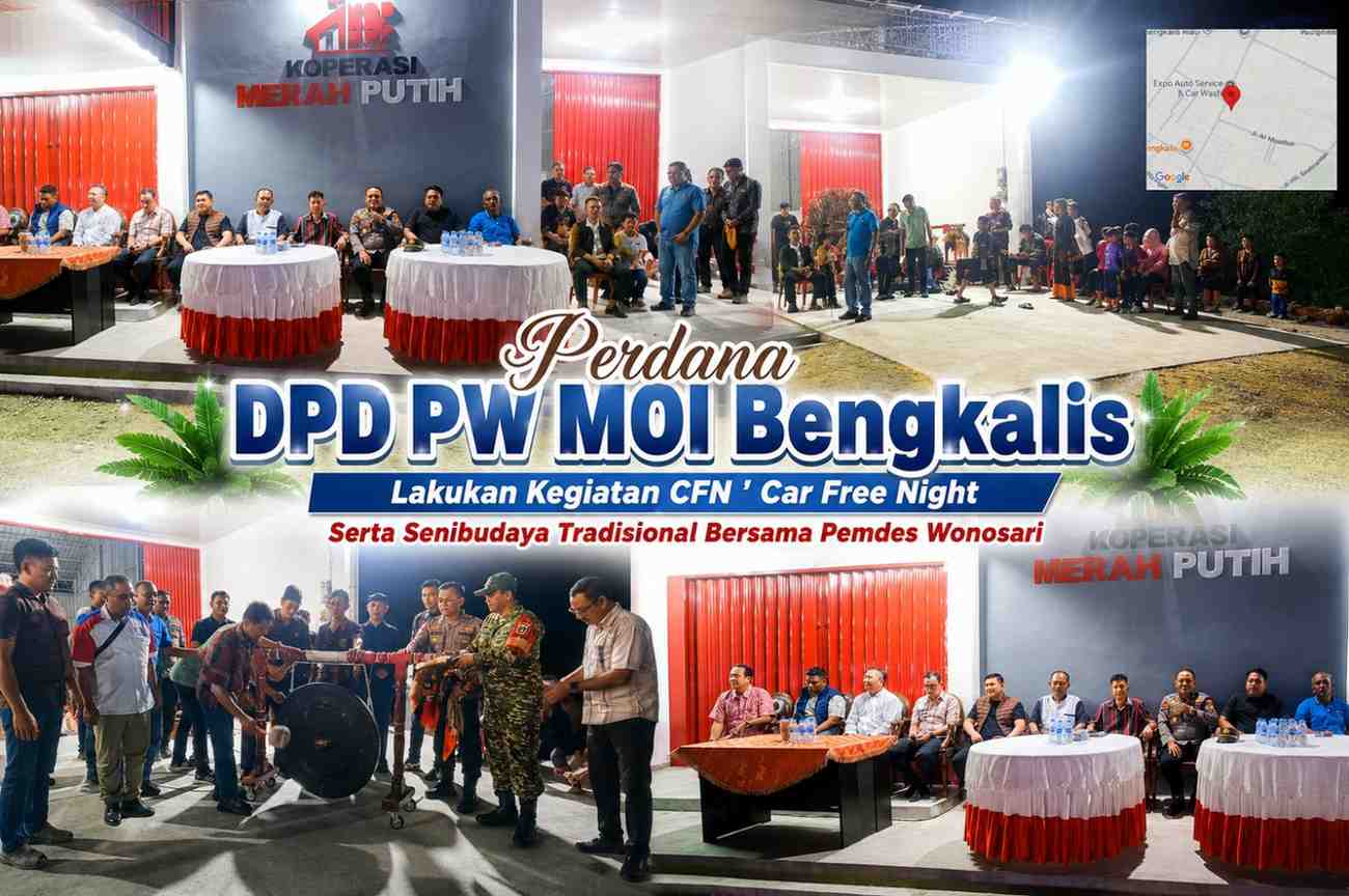 Perdana DPD PW MOI Bengkalis", Lakukan Kegiatan CFN ' Car Free Night Serta Senibudaya Tradisional Bersama Pemdes Wonosari