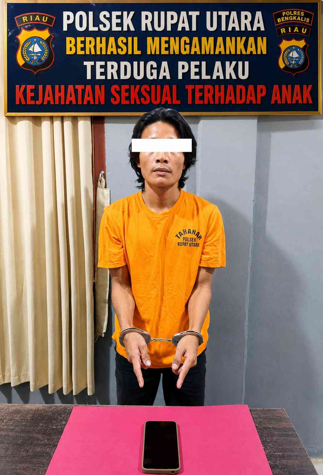Polsek Rupat Utara Berhasil Mengamankan Terduga Pelaku Kejahatan Seksual Terhadap Anak