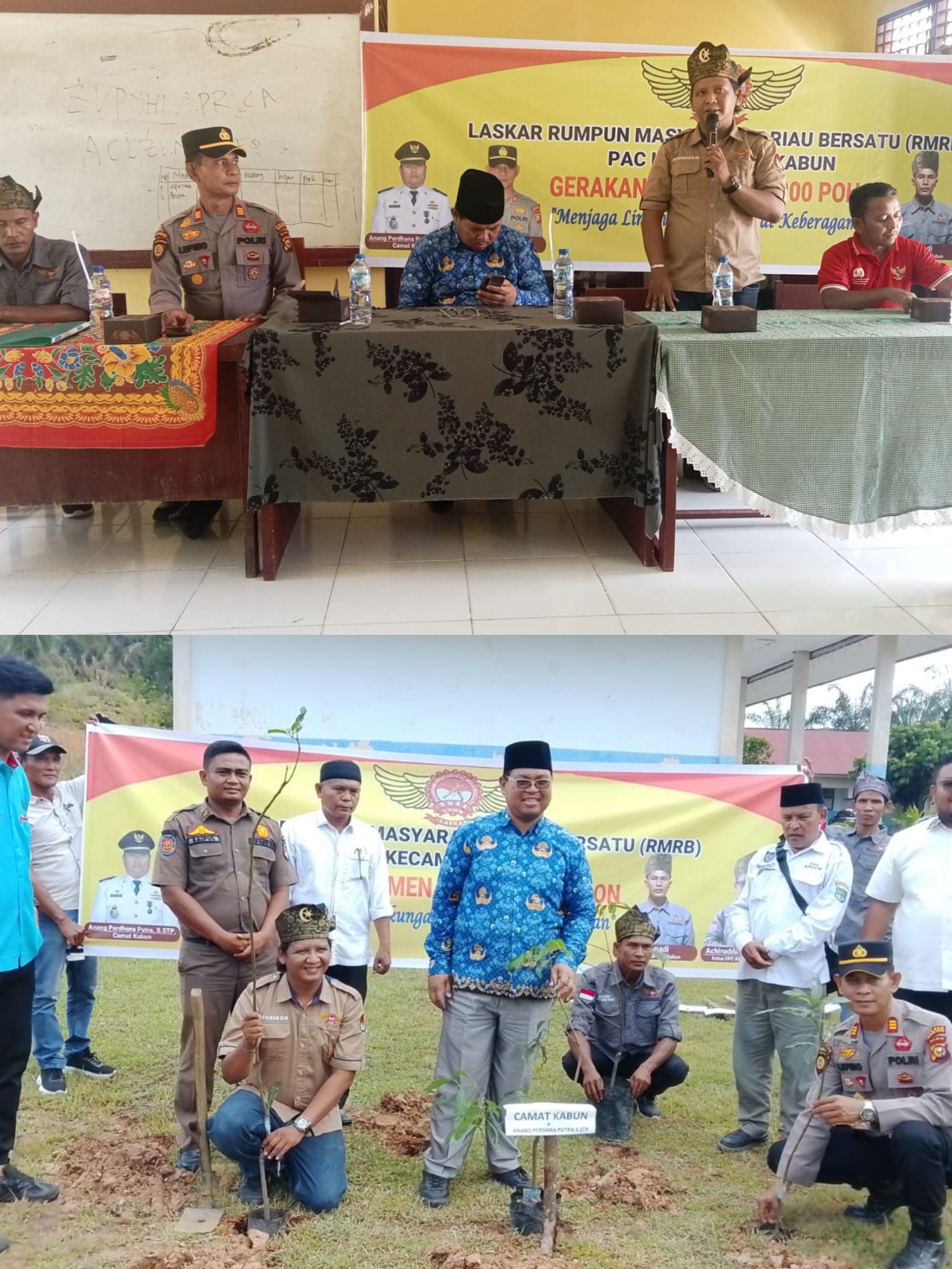 Laskar PAC RMRB Kabun Bersama Upika Gelar Penanaman 1000 Pohon dan Dukung Green Policing di SMPN 5