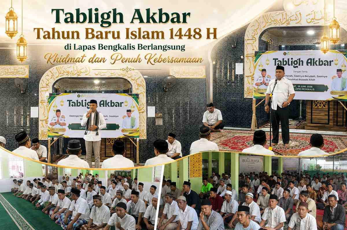 Tabligh Akbar Tahun Baru Islam 1448 H di Lapas Bengkalis Berlangsung Khidmat dan Penuh Kebersamaan