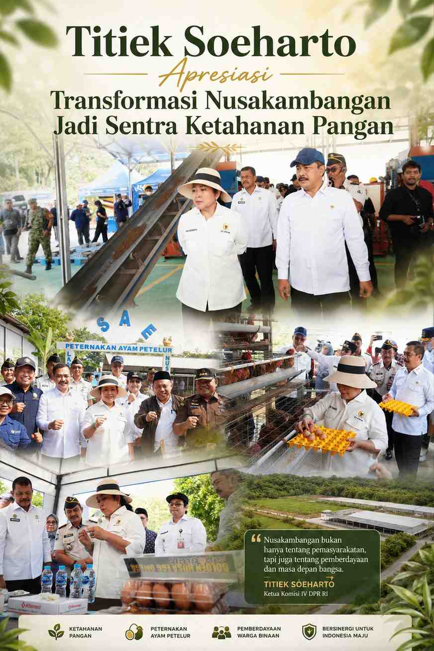 Titiek Soeharto Apresiasi Transformasi Nusakambangan Jadi Sentra Ketahanan Pangan