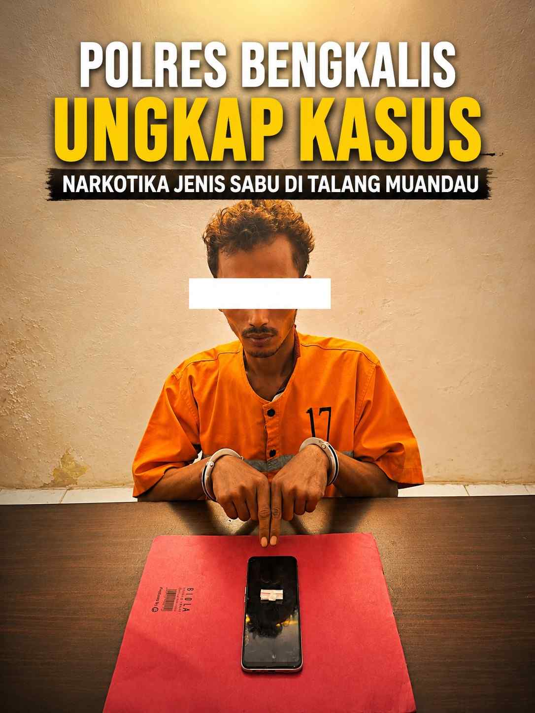 POLRES BENGKALIS UNGKAP KASUS NARKOTIKA JENIS SABU DI TALANG MUANDAU