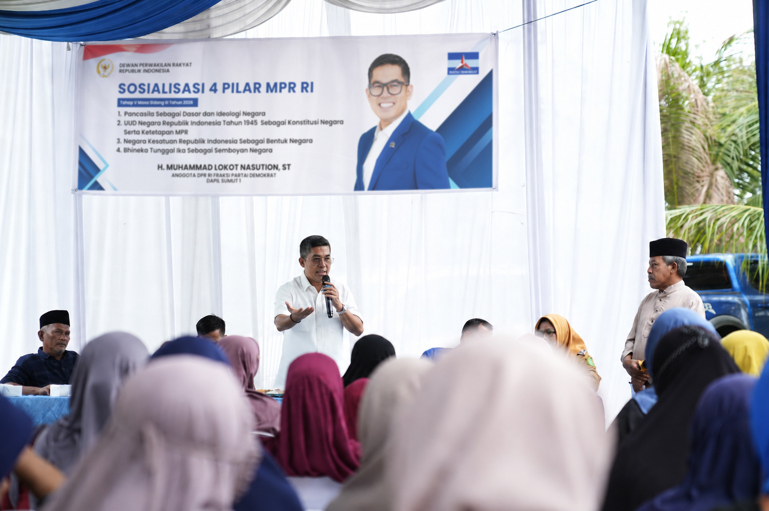 M. Lokot Nasution Ajak Masyarakat Perkuat Nilai Kebangsaan Melalui Sosialisasi Empat Pilar di Medan Area