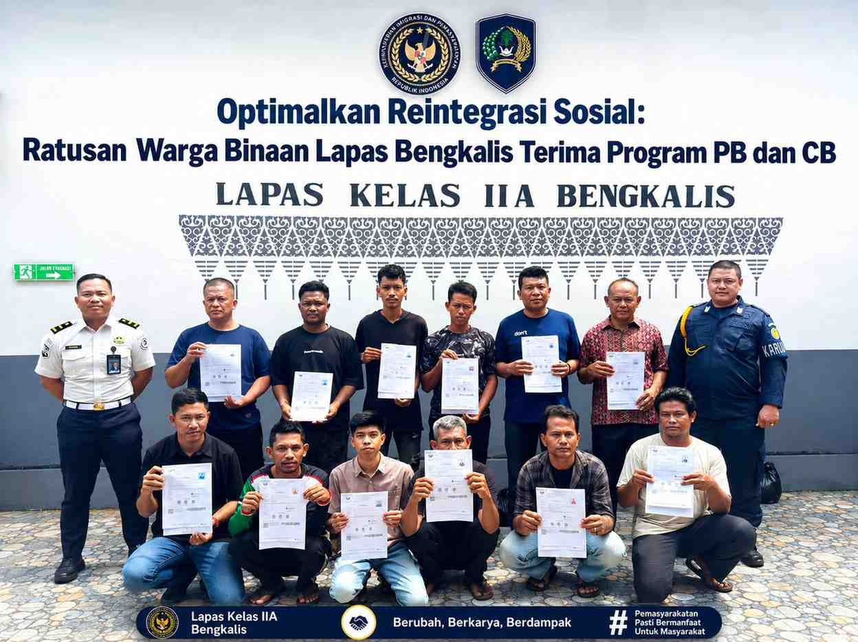 Optimalkan Reintegrasi Sosial: Ratusan Warga Binaan Lapas Bengkalis Terima Program PB dan CB