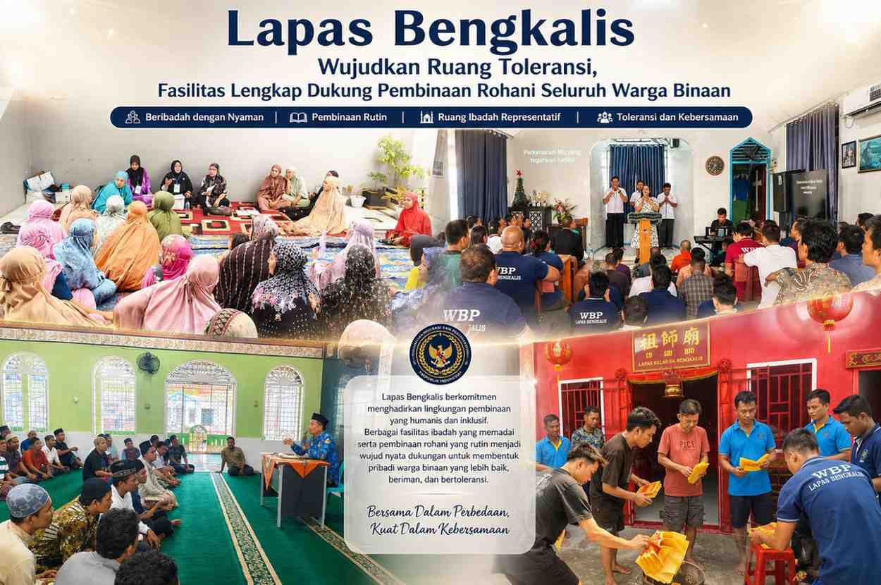 Lapas Bengkalis Wujudkan Ruang Toleransi, Fasilitas Lengkap Dukung Pembinaan Rohani Seluruh Warga Binaan
