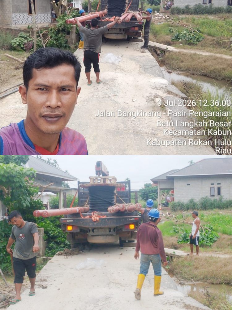 Kolaborasi Laskar RMRB - PLN Bantu Tiang Listrik Warga, Ketua PAC Kabun: Terimakasih