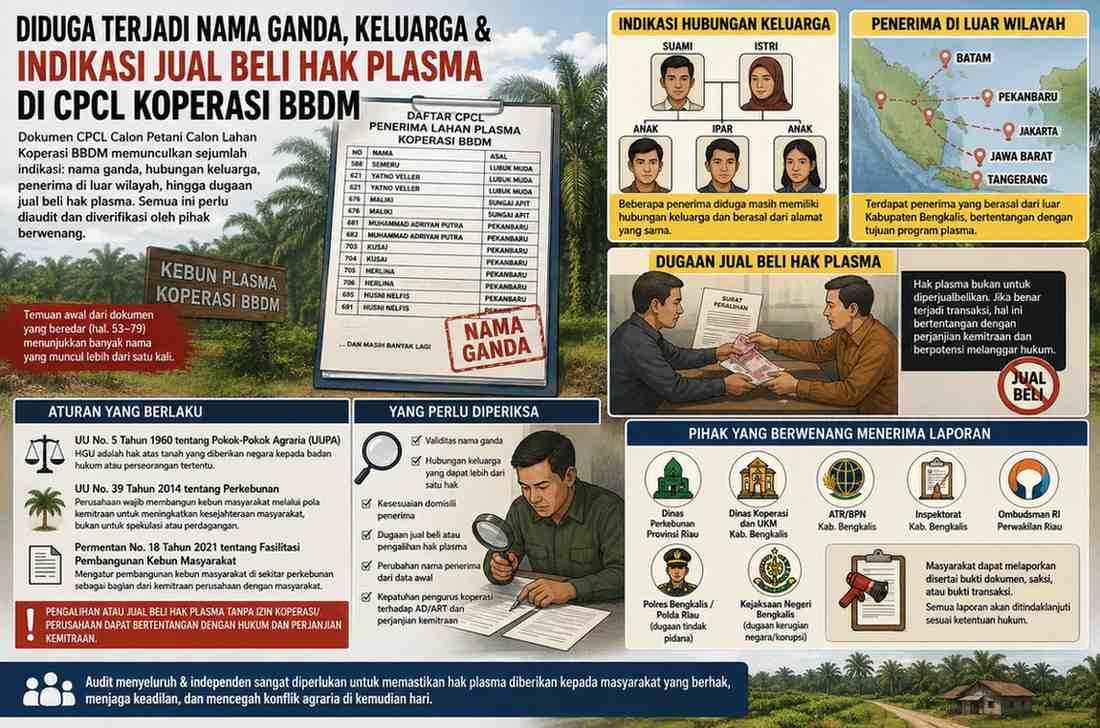Data CPCL Plasma Koperasi BBDM Jadi Sorotan, Diduga Memuat Nama Ganda, Masyarakat Minta Audit Menyeluruh