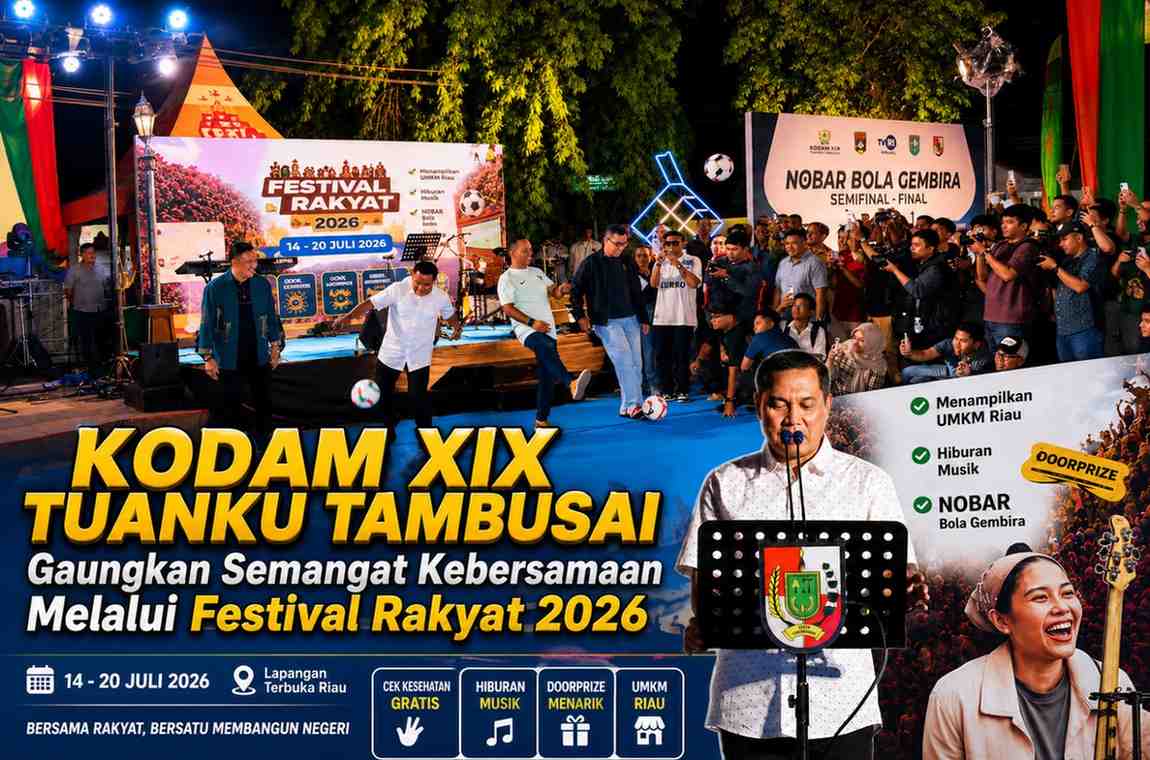 Kodam XIX Tuanku Tambusai Gaungkan Semangat Kebersamaan Melalui Festival Rakyat 2026