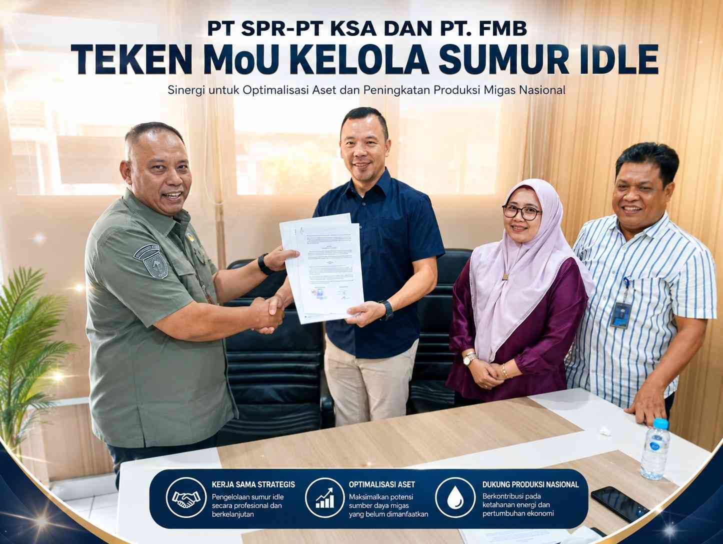 PT SPR-PT KSA dan PT. FMB Teken MoU Kelola Sumur Idle