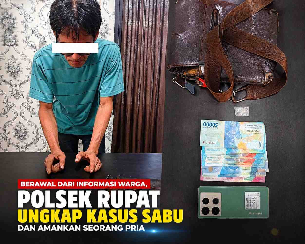 Berawal dari Informasi Warga, Polsek Rupat Ungkap Kasus Sabu dan Amankan Seorang Pria