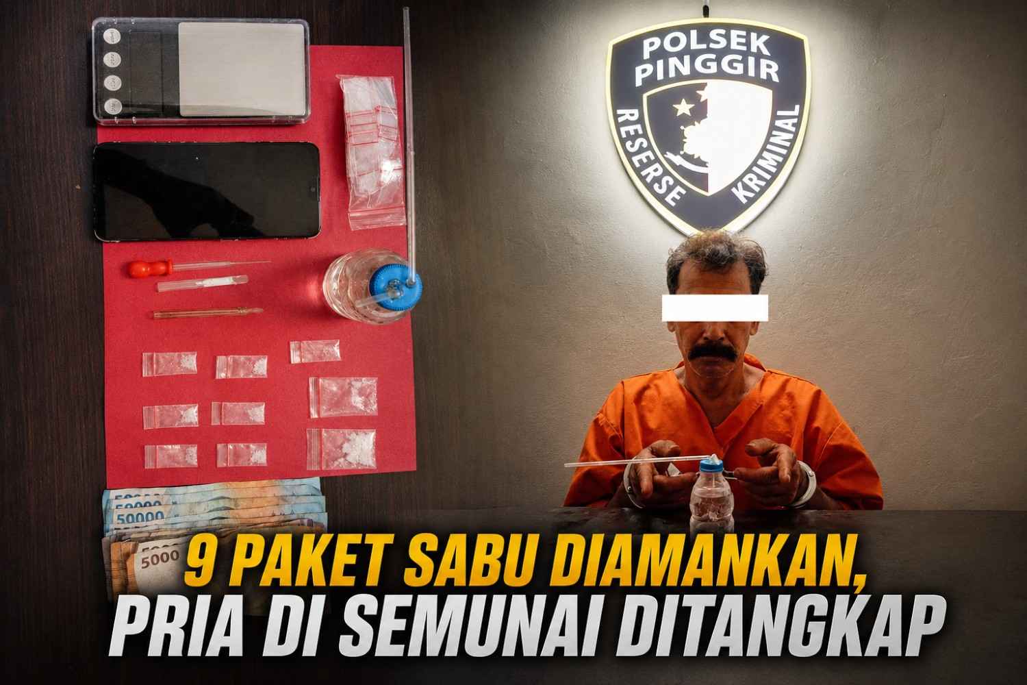 9 Paket Sabu Diamankan, Pria di Semunai Ditangkap