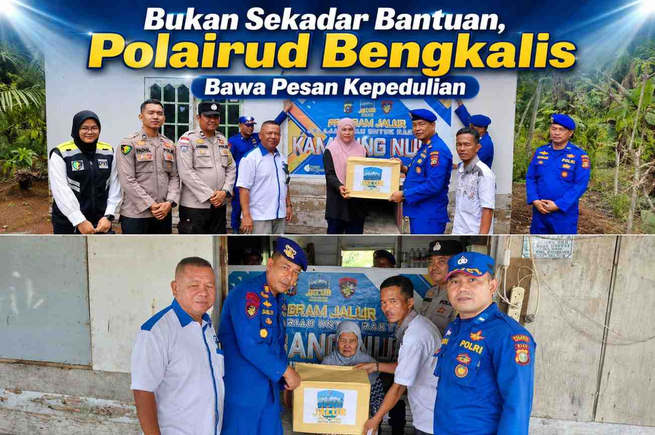 “Bukan Sekadar Bantuan, Polairud Bengkalis Bawa Pesan Kepedulian”