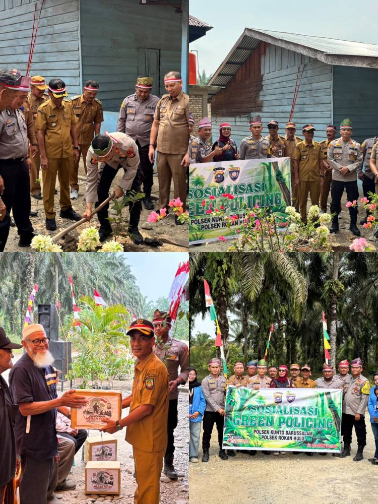 Polsek Kunto Darussalam Gelar Ekspedisi Merah Putih Presisi, Salurkan Bantuan dan Buka Layanan Kesehatan Gratis