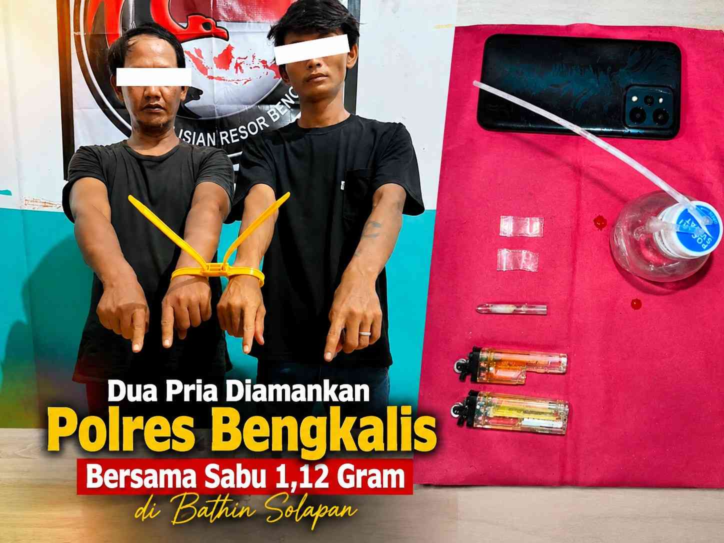 Dua Pria Diamankan Polres Bengkalis Bersama Sabu 1,12 Gram” di Bathin Solapan