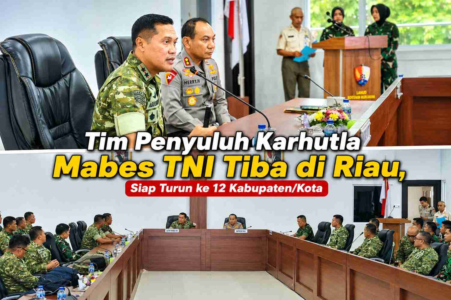 Tim Penyuluh Karhutla Mabes TNI Tiba di Riau, Siap Turun ke 12 Kabupaten/Kota