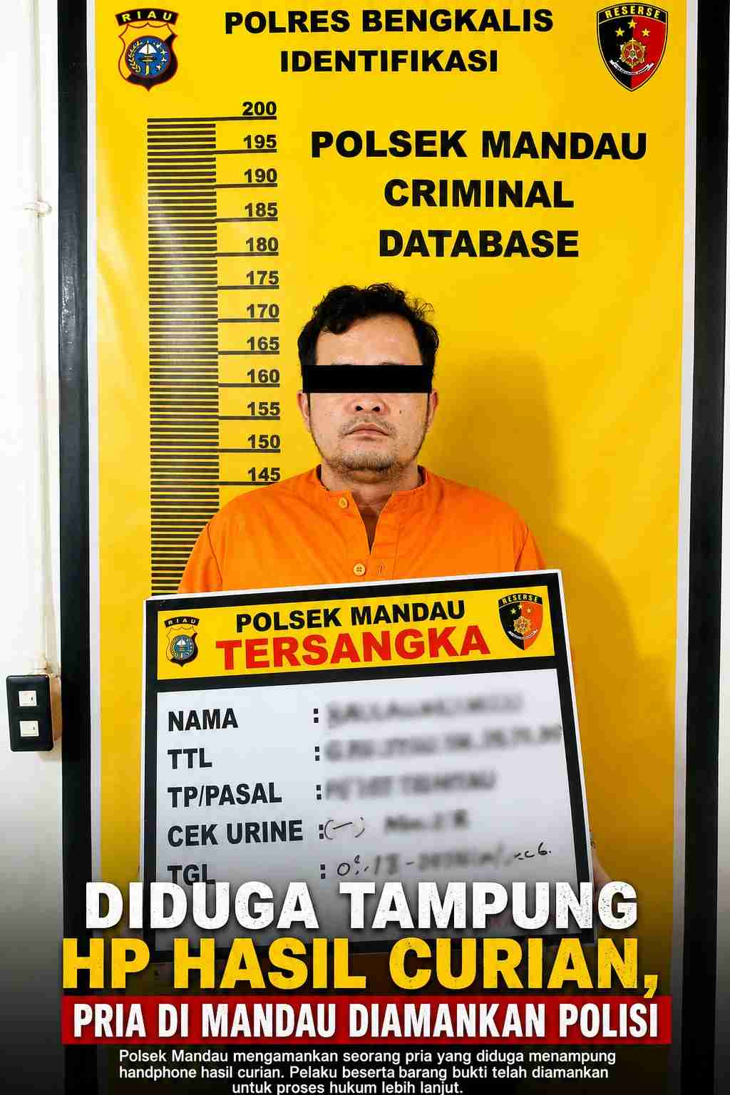 Diduga Tampung HP Hasil Curian, Pria di Mandau Diamankan Polisi