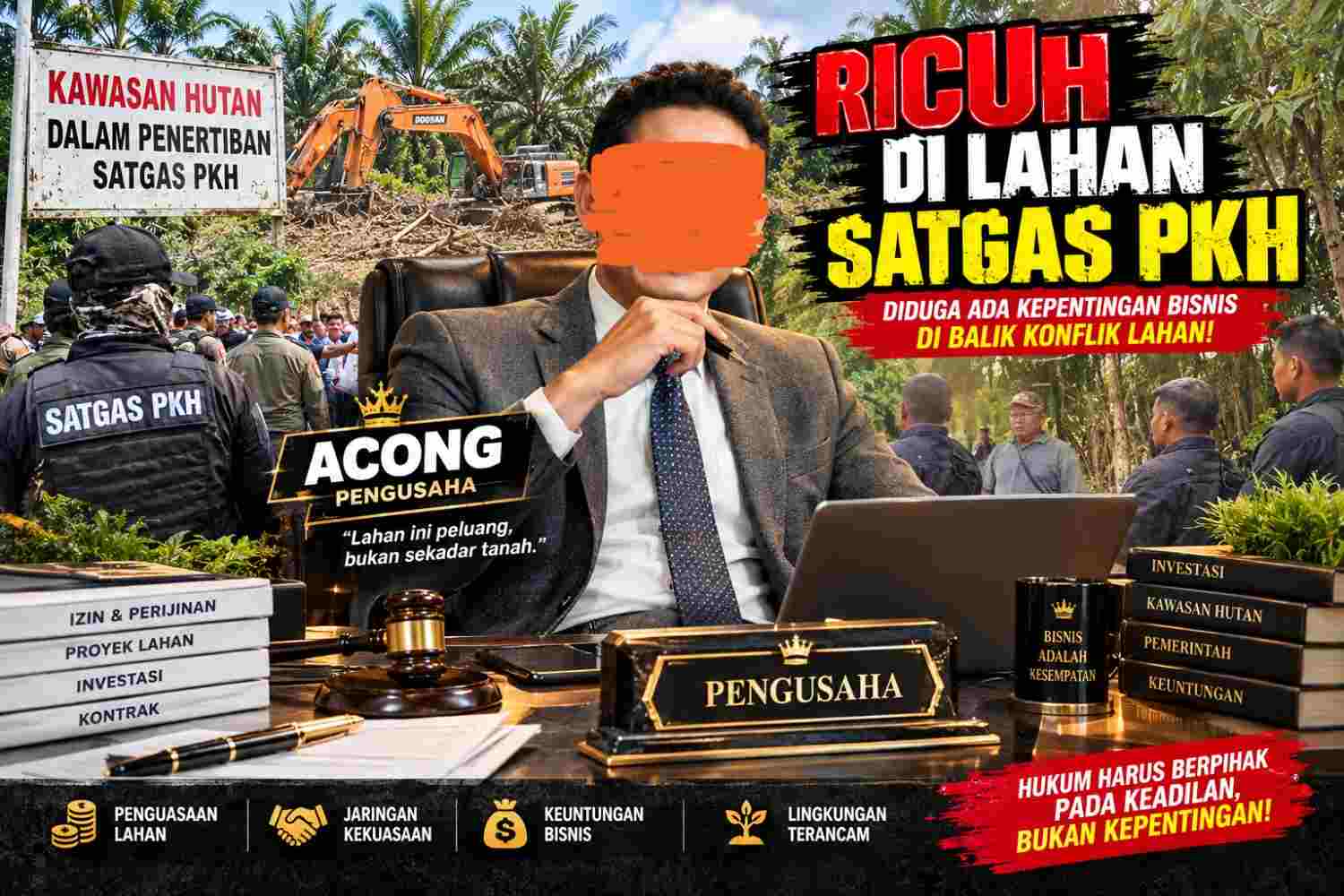 Penghalangan Penguasaan Lahan Sitaan Satgas PKH di Teluk Makmur Disorot, Ketua RT 03 Diminta Tidak Terprovokasi.