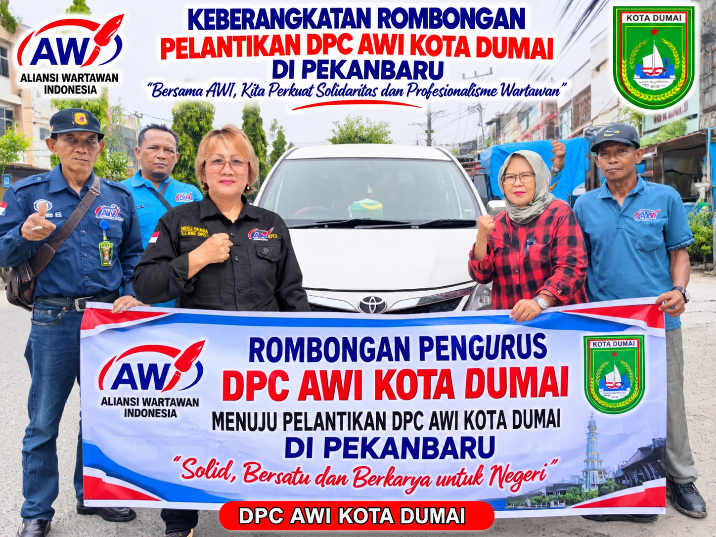 Resmi Berangkat Menuju Pelantikan di Pekanbaru, DPC AWI Kota Dumai Apresiasi Dukungan Penuh Rekan Mitra.