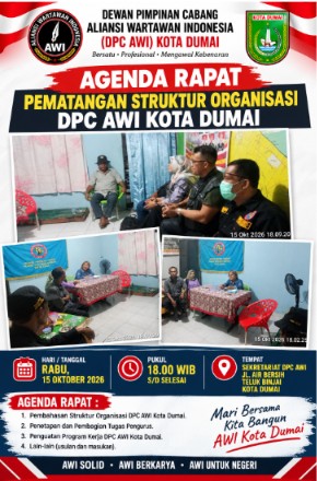 Mantapkan Roda Organisasi, DPC AWI Kota Dumai Gelar Rapat ke-2 dan Susun Struktur Kepengurusan Sah.