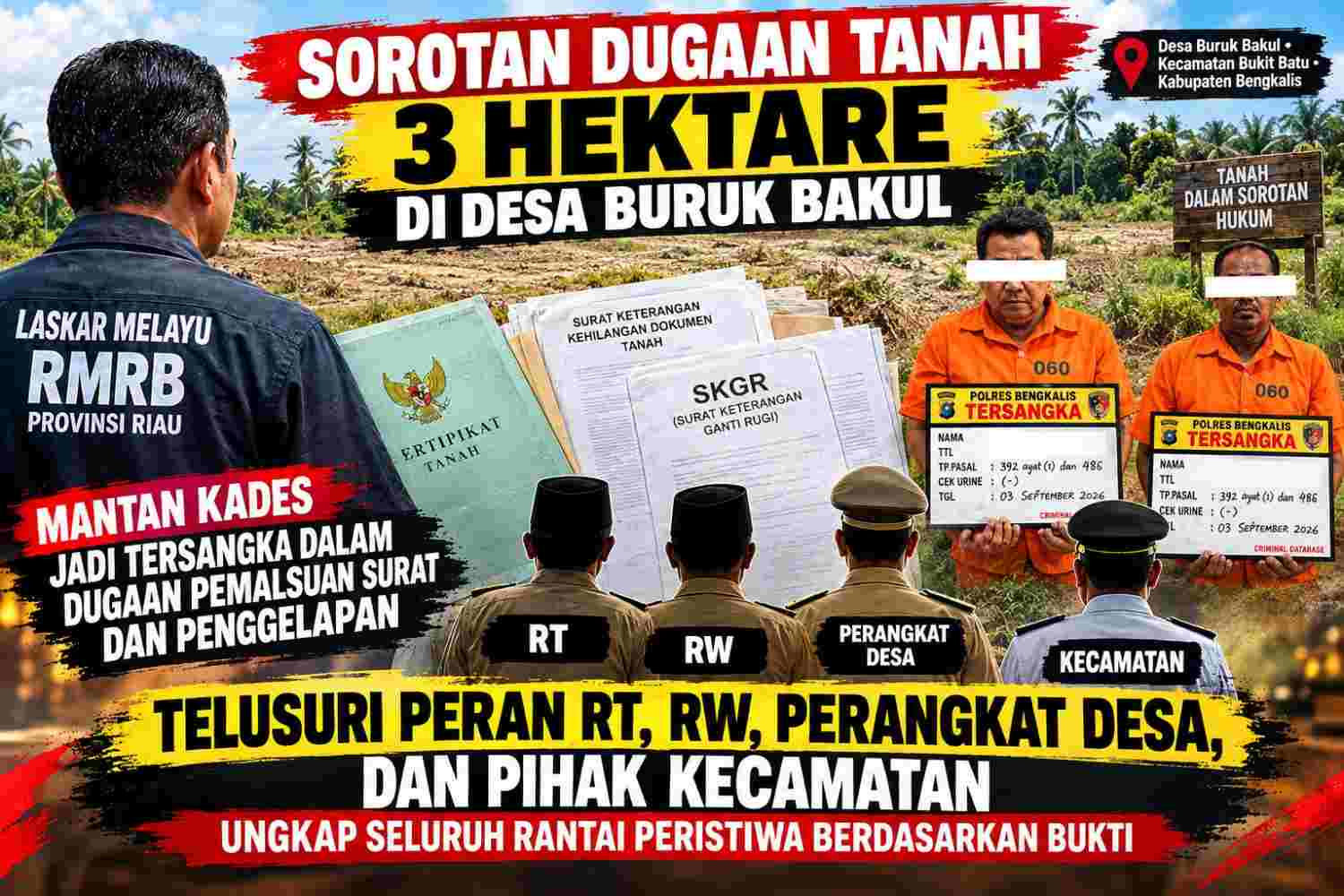 Misteri Tanah 3 Hektare di Buruk Bakul: Dari Dugaan Surat Kehilangan hingga SKGR, Siapa Harus Bertanggung Jawab ?