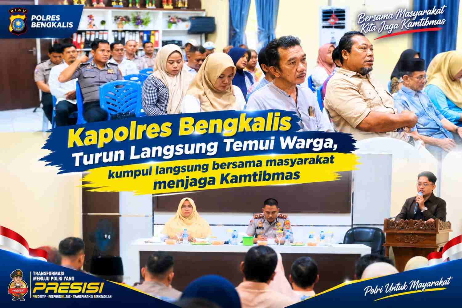 Kapolres Bengkalis Turun Langsung Temui Warga, kumpul langsung bersama masyarakat menjaga Kamtibmas